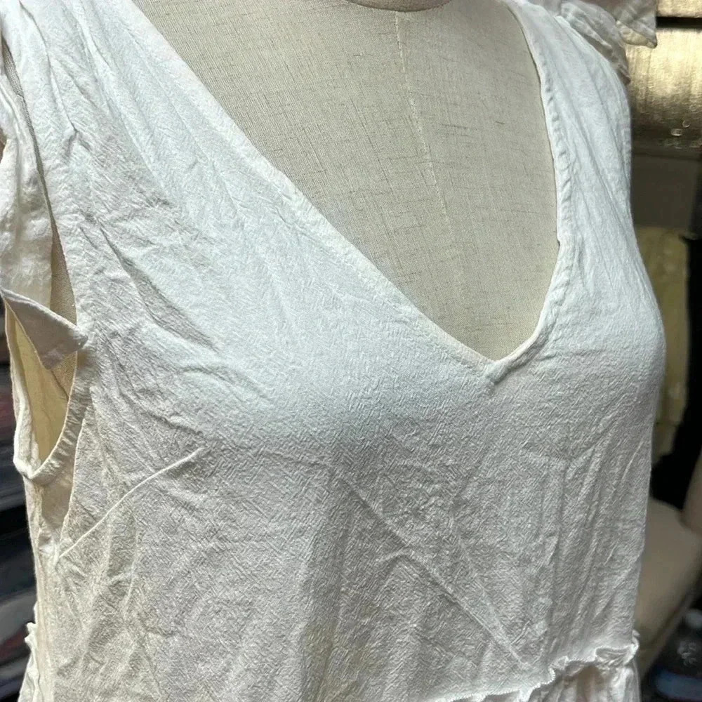 Label Of Love White Tiered Sleeveless Dress Size M - Picture 4 of 7